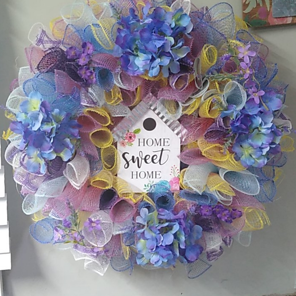 Homemade Mesh wreath